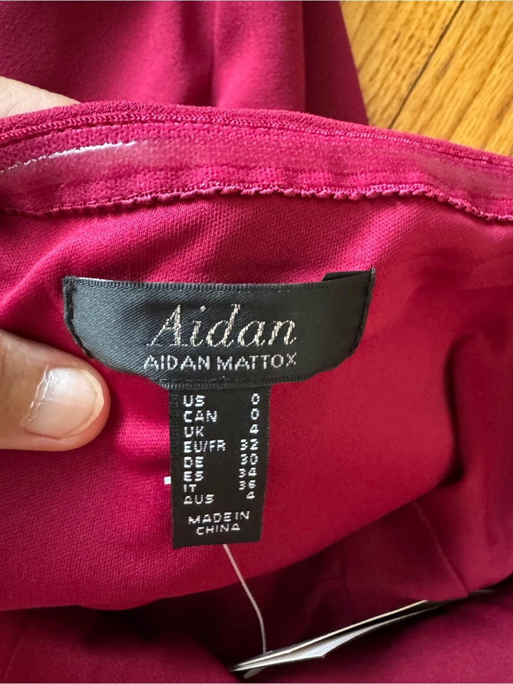 ADRIAN MATTOX Women's Fuchsia Asymmetrical Slip Dress XS - Picture 3 of 8